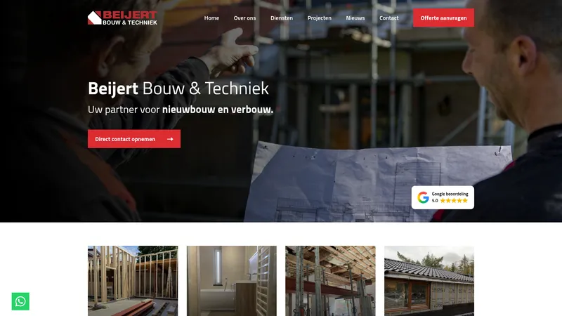 Website van Bouwbedrijf Beijert Bouw & Techniek