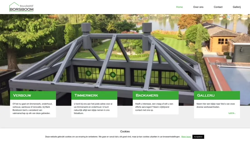 Website van Bouwbedrijf Borsboom