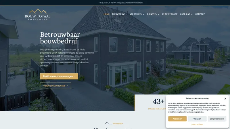 Website van Bouwbedrijf Bouw Totaal