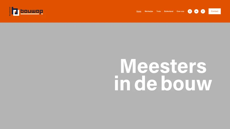 Website van Bouwbedrijf Bouwop B.V.