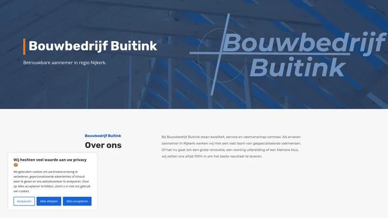 Website van Bouwbedrijf Buitink