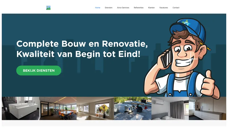 Website van Bouwbedrijf Call the Guy