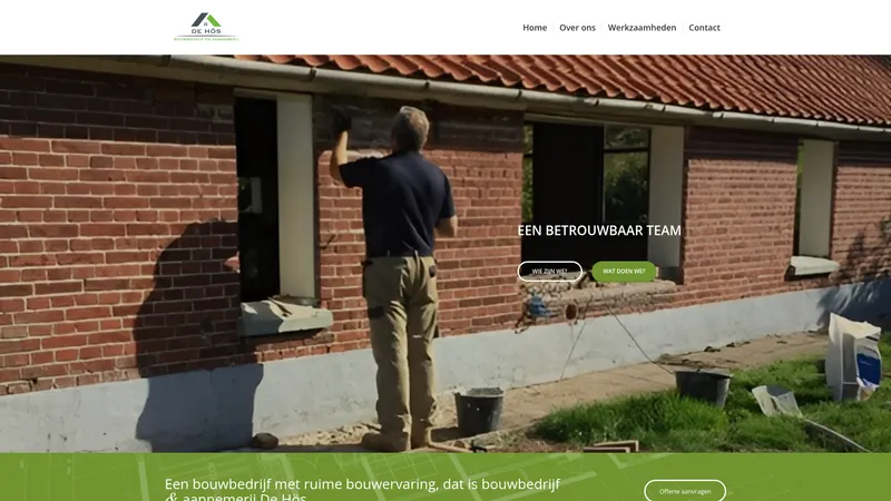 Website van Bouwbedrijf de Hös