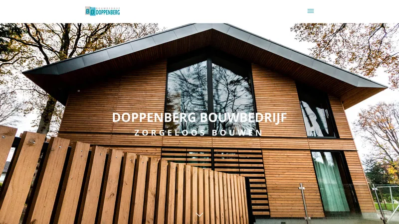 Website van Bouwbedrijf Doppenberg BV