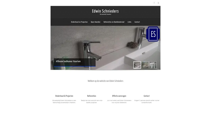 Website van Bouwbedrijf Edwin Schnieders