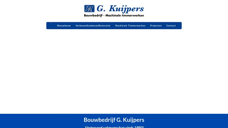 Website van Bouwbedrijf G. Kuijpers B.V.