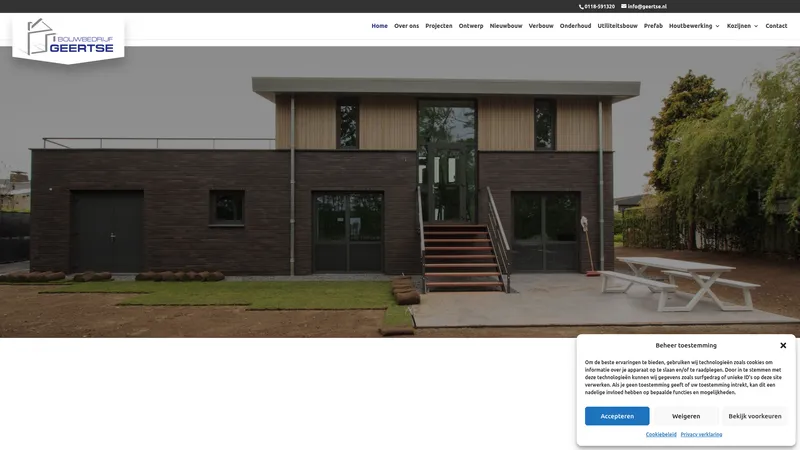 Website van Bouwbedrijf Geertse