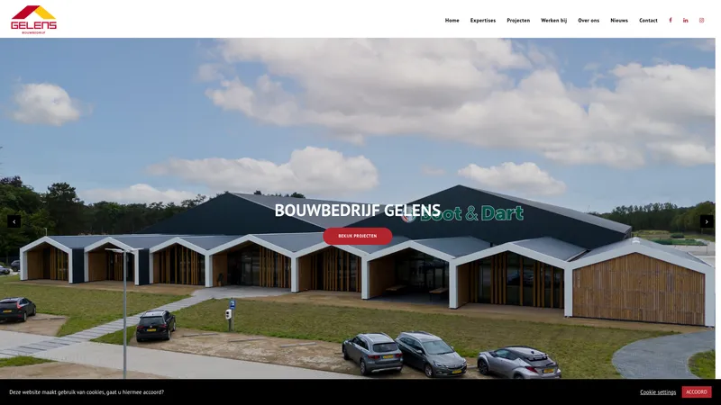 Website van Bouwbedrijf Gelens B.V.
