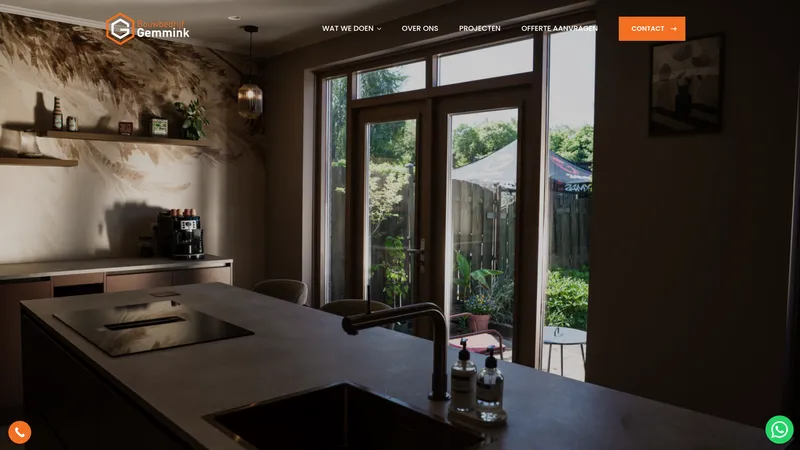 Website van Bouwbedrijf Gemmink B.V.