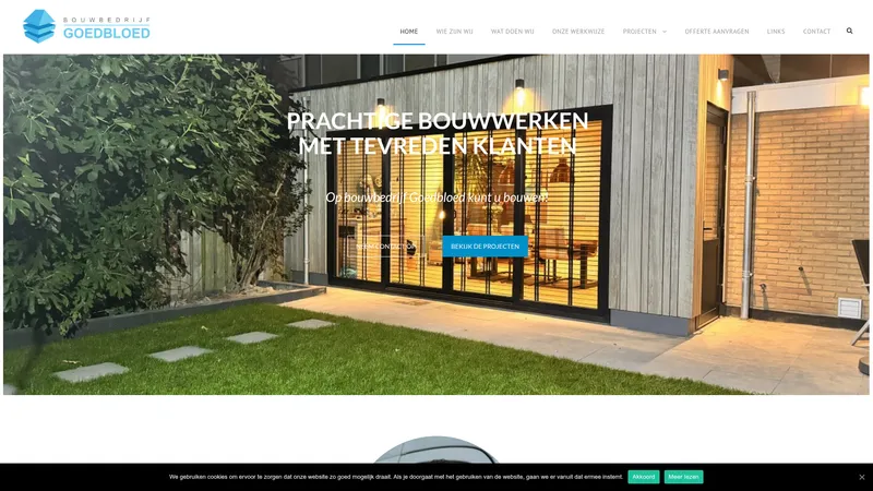 Website van Bouwbedrijf Goedbloed BV