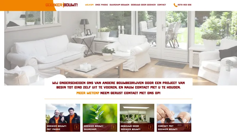 Website van Bouwbedrijf Gooiker Bouwt