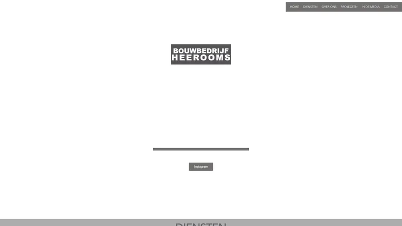 Website van Bouwbedrijf Heerooms