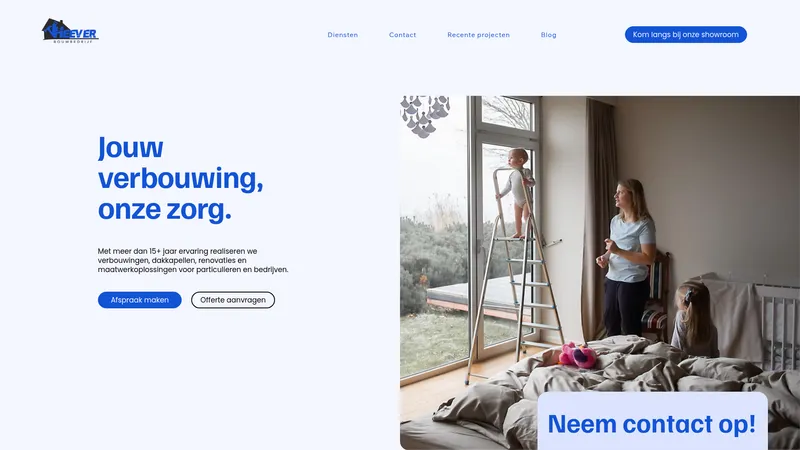 Website van Bouwbedrijf Heever B.V.