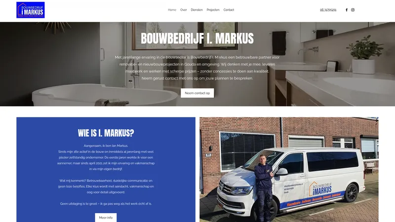 Website van Bouwbedrijf i markus