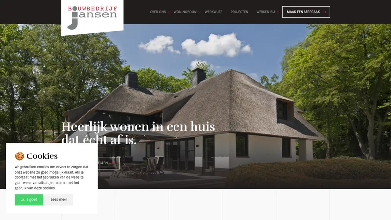 Website van Bouwbedrijf Jansen B.V.