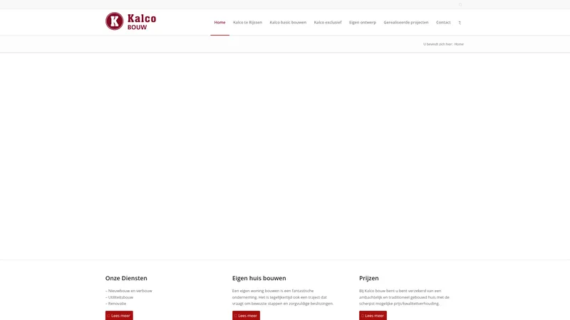 Website van Bouwbedrijf Kalco B.V.