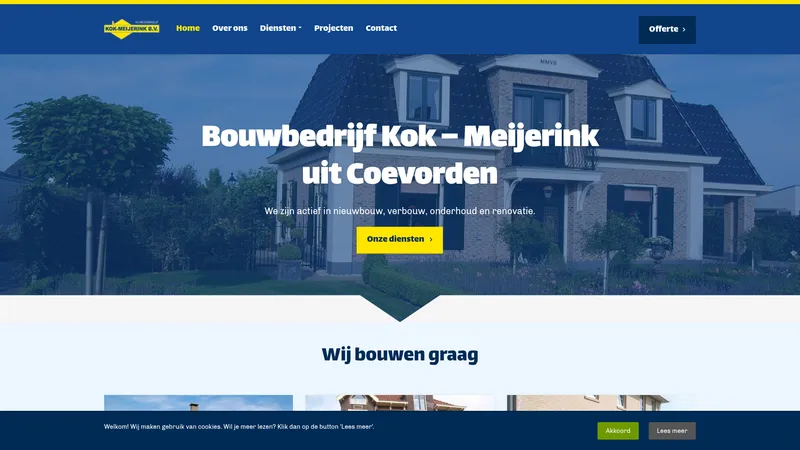 Website van Bouwbedrijf Kok-Meijerink B.V.