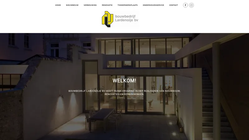 Website van Bouwbedrijf Lardenoije Eijsden