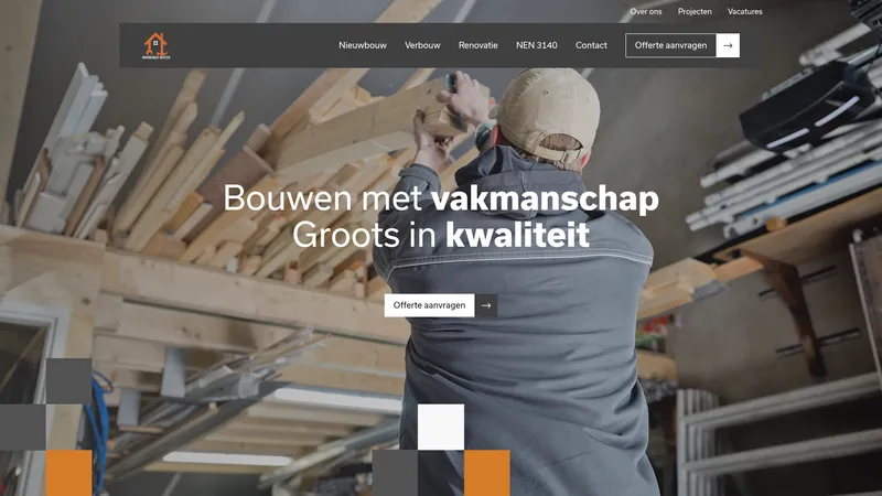 Website van Bouwbedrijf Meester