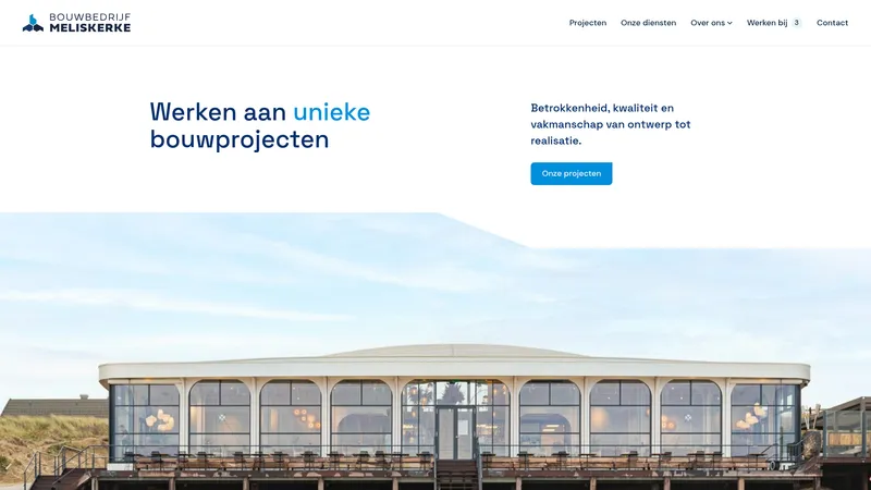 Website van Bouwbedrijf Meliskerke B.V.