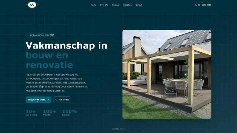 Website van Bouwbedrijf Nieuwkoop