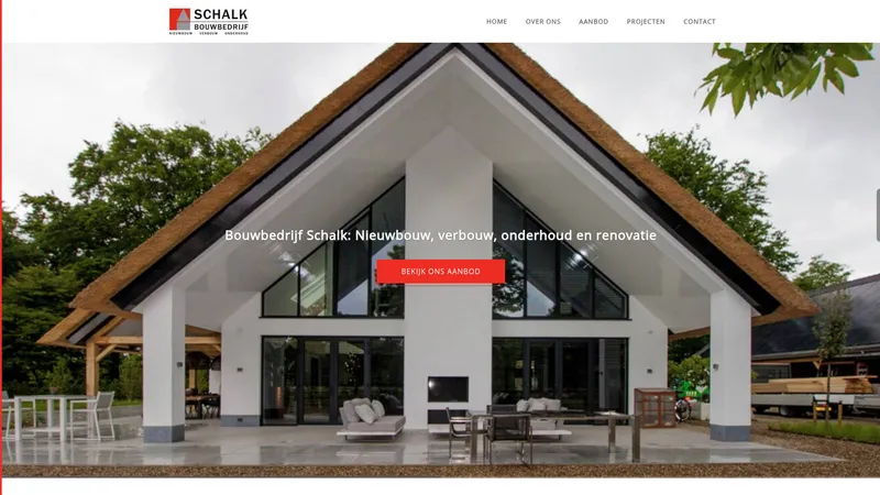 Website van Bouwbedrijf Schalk B.V.