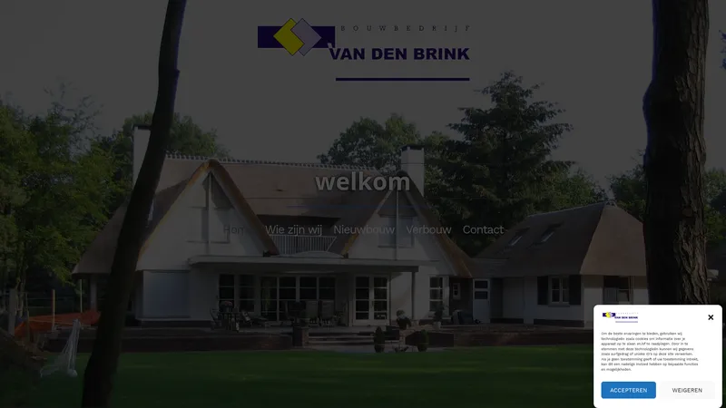 Website van Bouwbedrijf Van den Brink B.V.