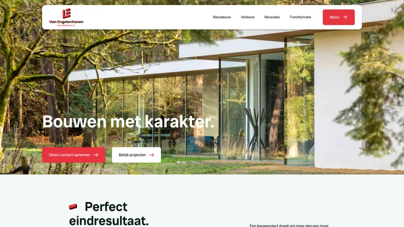 Website van Bouwbedrijf van Engelenhoven