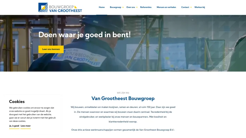 Website van Bouwbedrijf van Grootheest B.V.