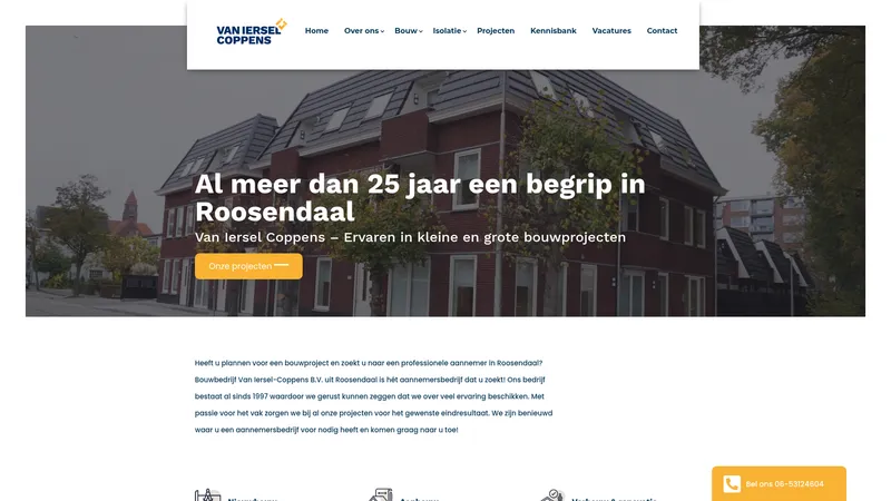 Website van Bouwbedrijf Van Iersel-Coppens B.V.