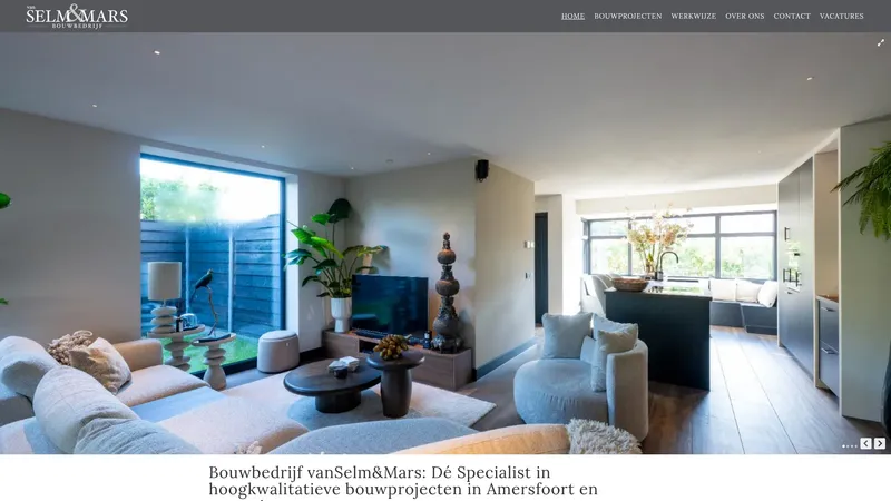Website van Bouwbedrijf Van Selm & Mars