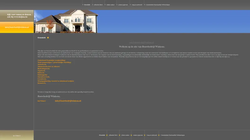 Website van Bouwbedrijf Winkens