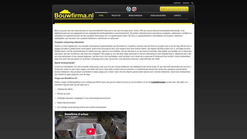 Website van Bouwfirma