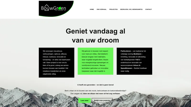 Website van BouwGroen