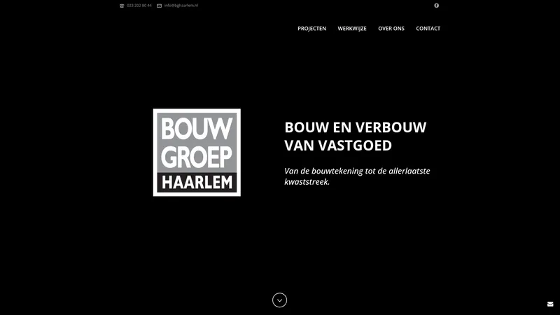 Website van Bouwgroep Haarlem