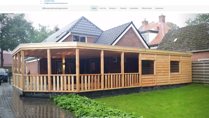 Website van Bouwonderneming Venema