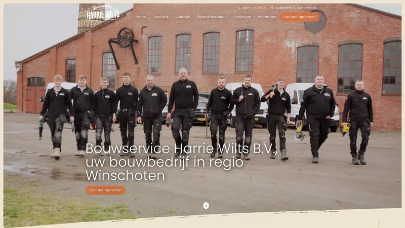 Website van Bouwservice Harrie Wilts