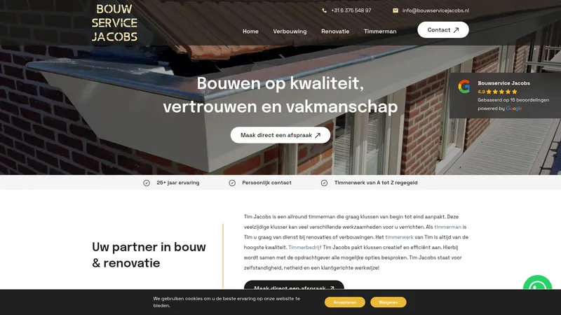 Website van Bouwservice Jacobs