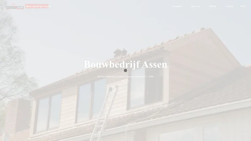 Website van Bouwservice Koops bouwbedrijf Assen