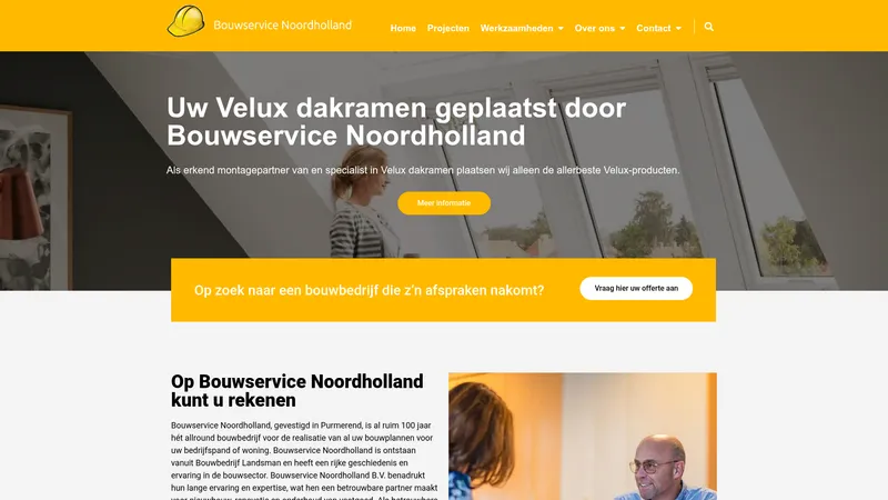 Website van Bouwservice Noordholland BV