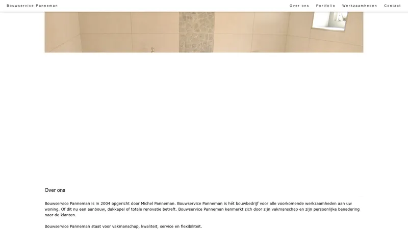 Website van Bouwservice Panneman