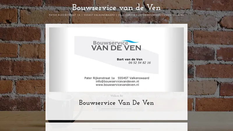 Website van Bouwservice van de Ven