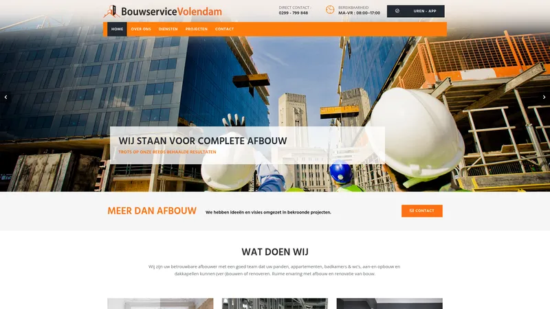 Website van Bouwservice Volendam B.V.