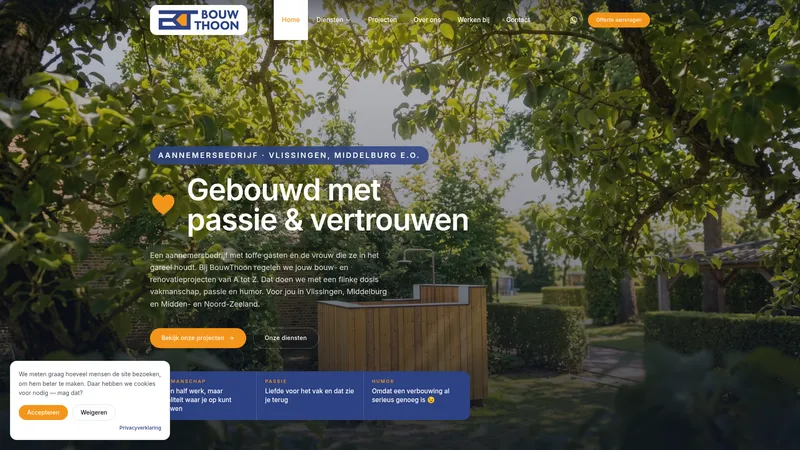 Website van BouwThoon