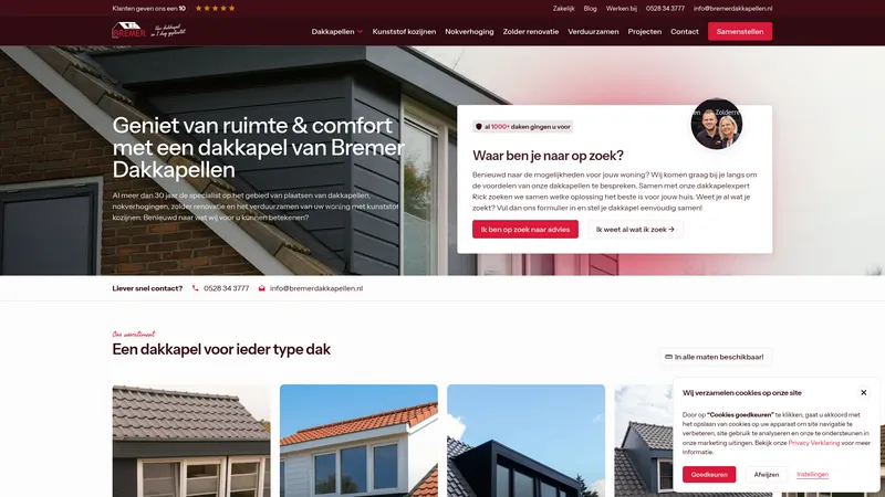 Website van Bremer Dakkapellen