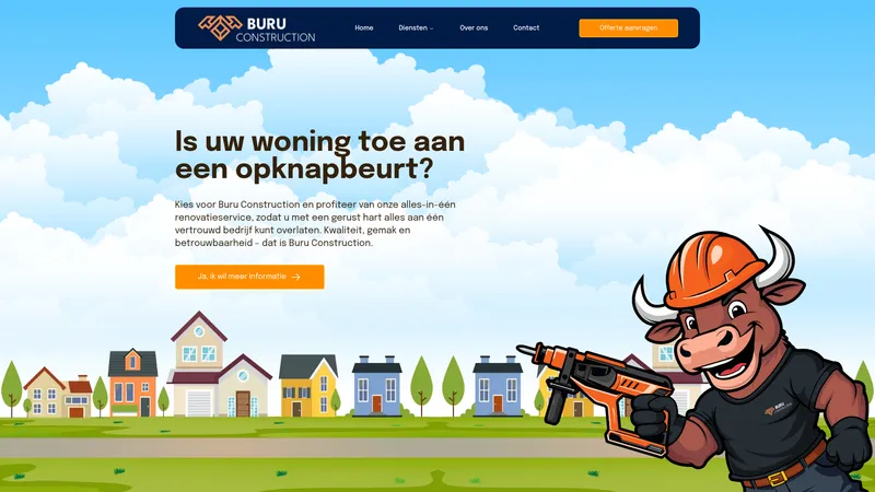 Website van Buru Construction