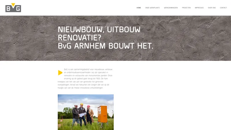 Website van BvG Arnhem