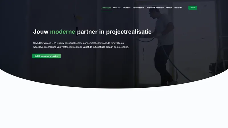 Website van CIVA Bouwgroep B.V.