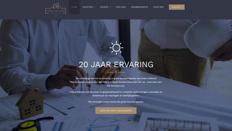 Website van Cobra Holland Constructions