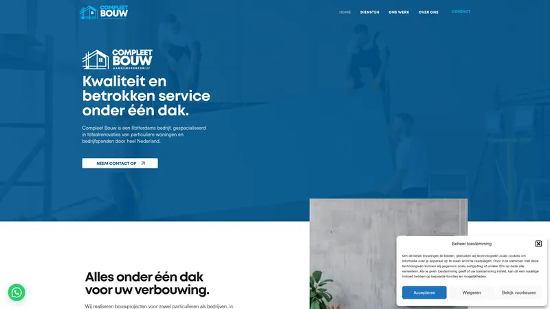 Website van Compleet Bouw B.V.